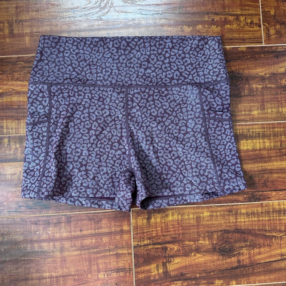 CVG Purple Leopard Print Shorts